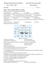 Đề cương ôn tập Giữa kì 2 Sinh học 10 năm 2025–2026 trường THCS-THPT Xuân Trường (Đà Lạt)